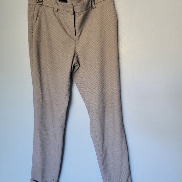 Adrienne Vittadini Womens Houndstooth Pants Size 6 Black White - Picture 2 of 10